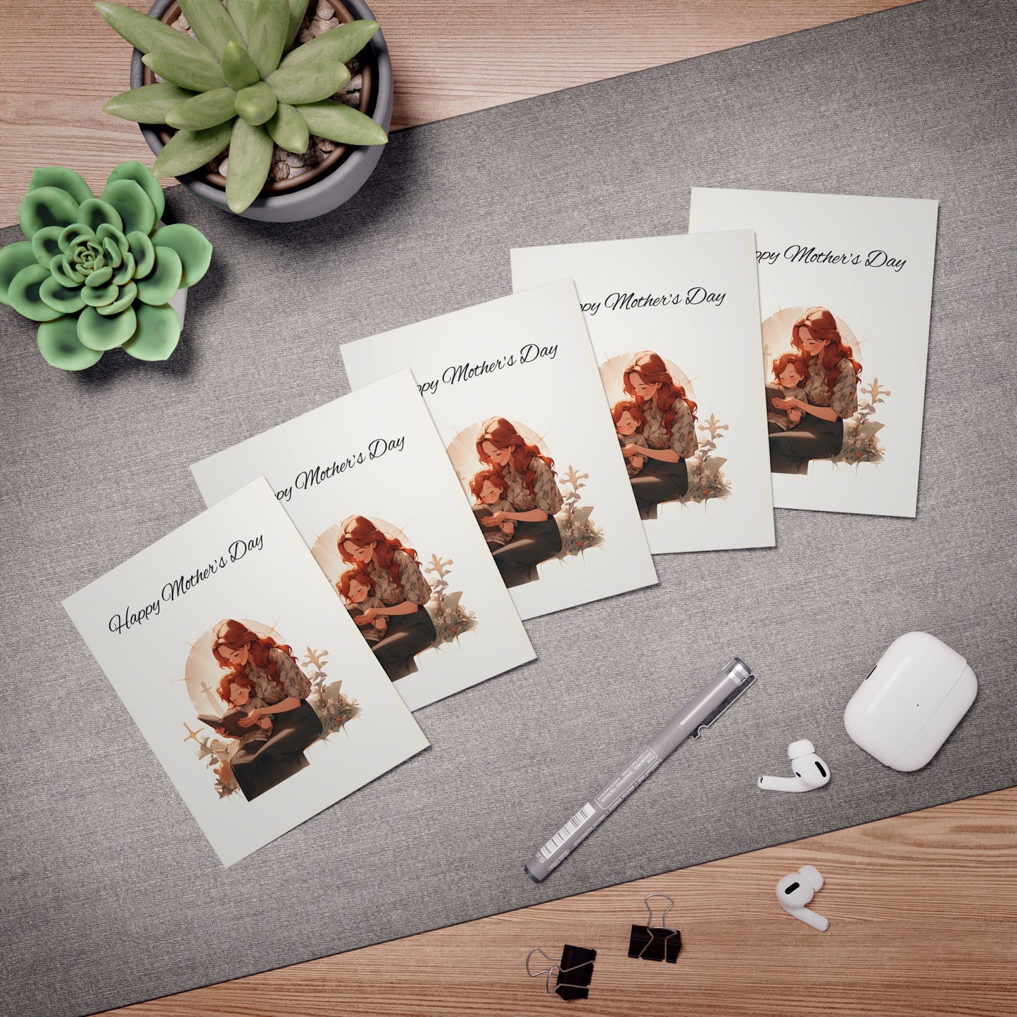 Happy Mother's Day Single-Design Greeting Cards (5-Pack), Version 2