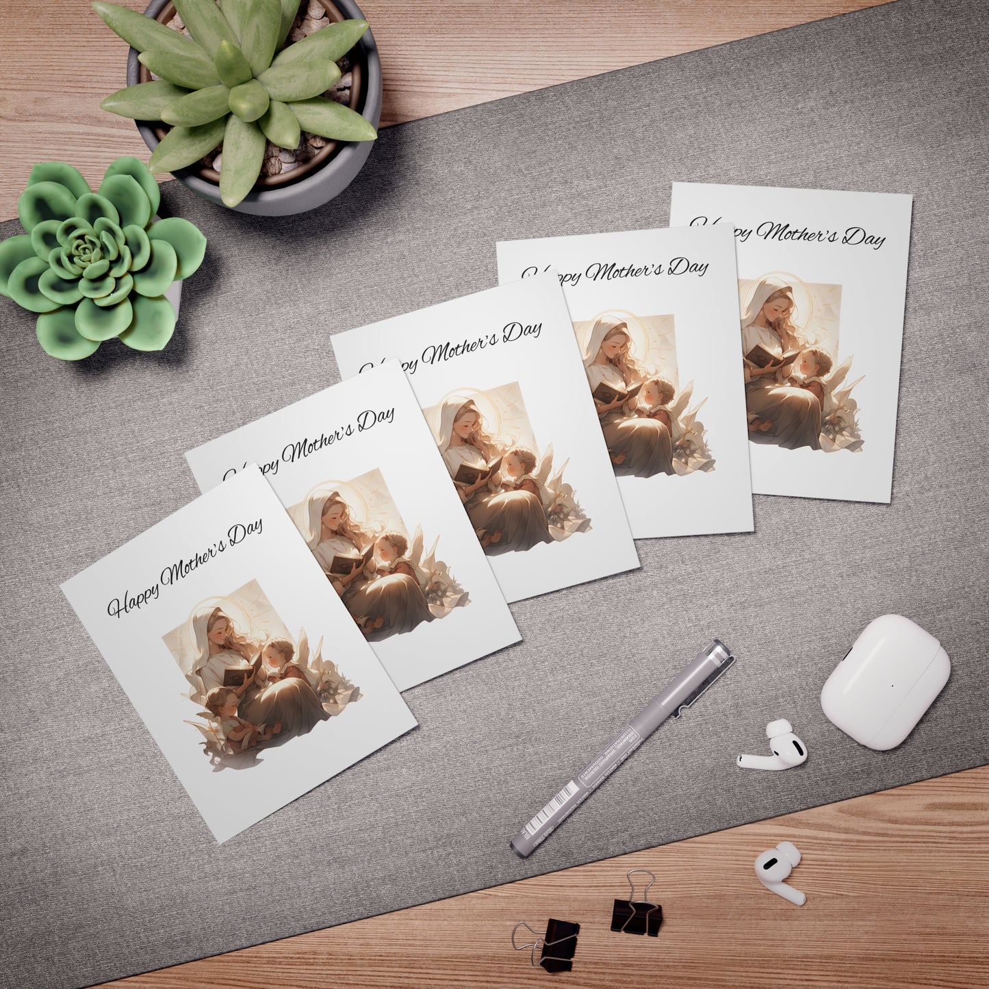 Happy Mother's Day Single-Design Greeting Cards (5-Pack), Version 3