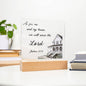 As for Me and My House Acrylic Square Plaque