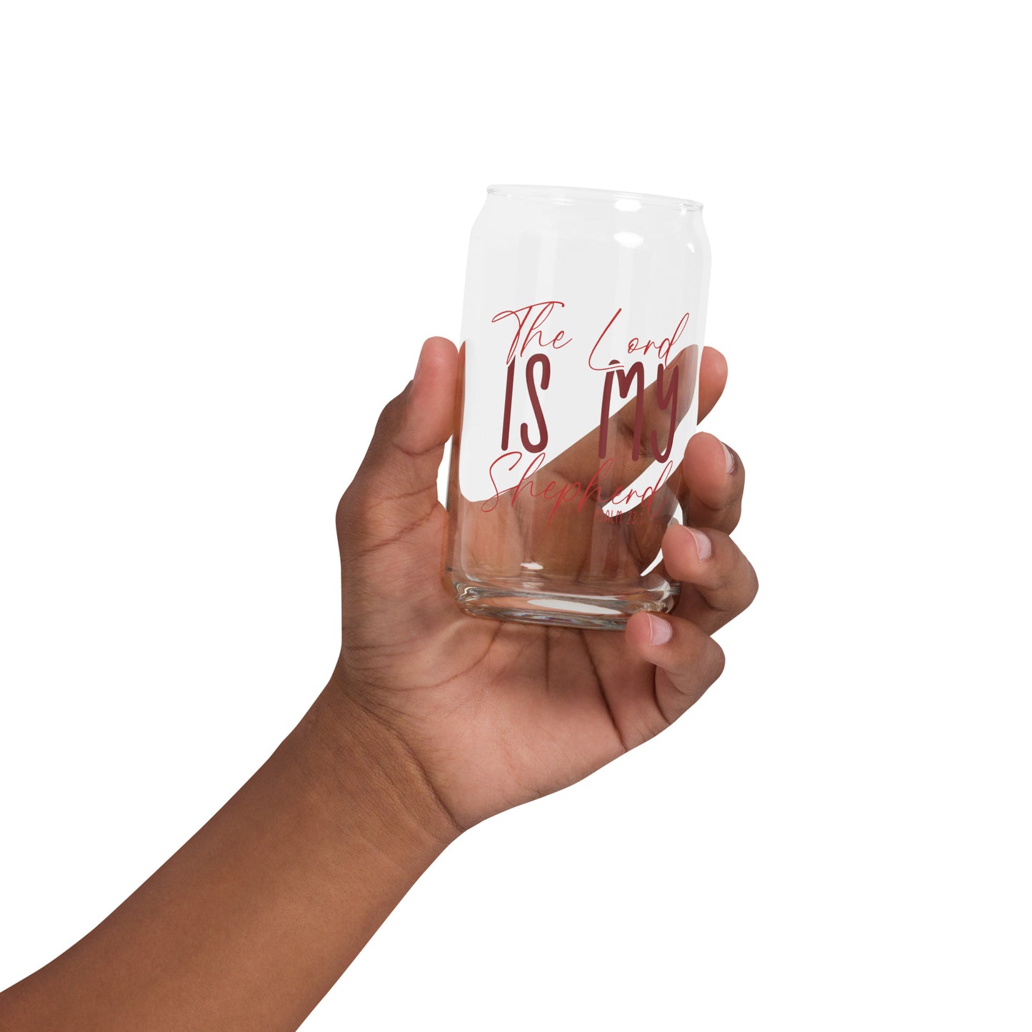 Psalm 23 Can-shaped glass