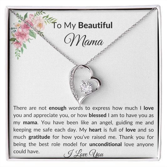 To My Beautiful Mama Forever Love Necklace Mother's Day Necklace