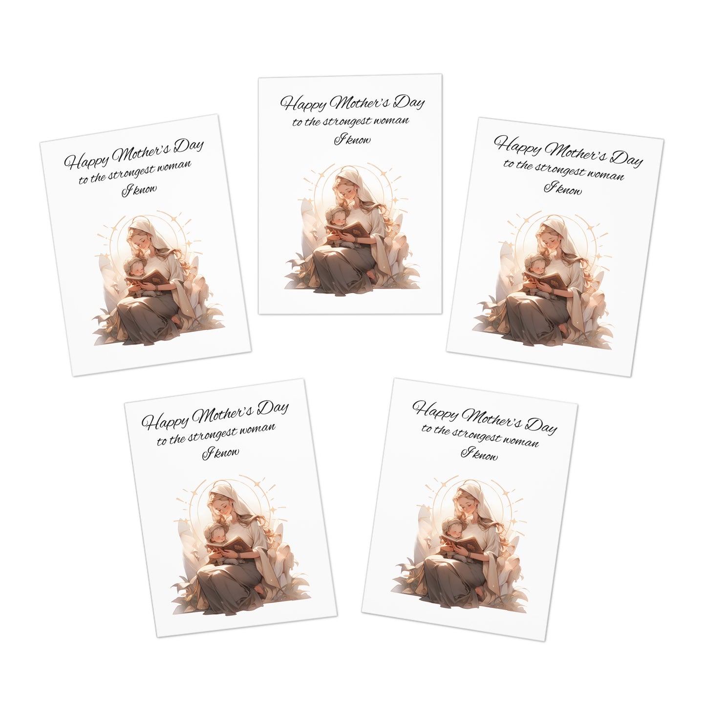 Mother's Day Single-Design Greeting Cards (5-Pack), Version 6