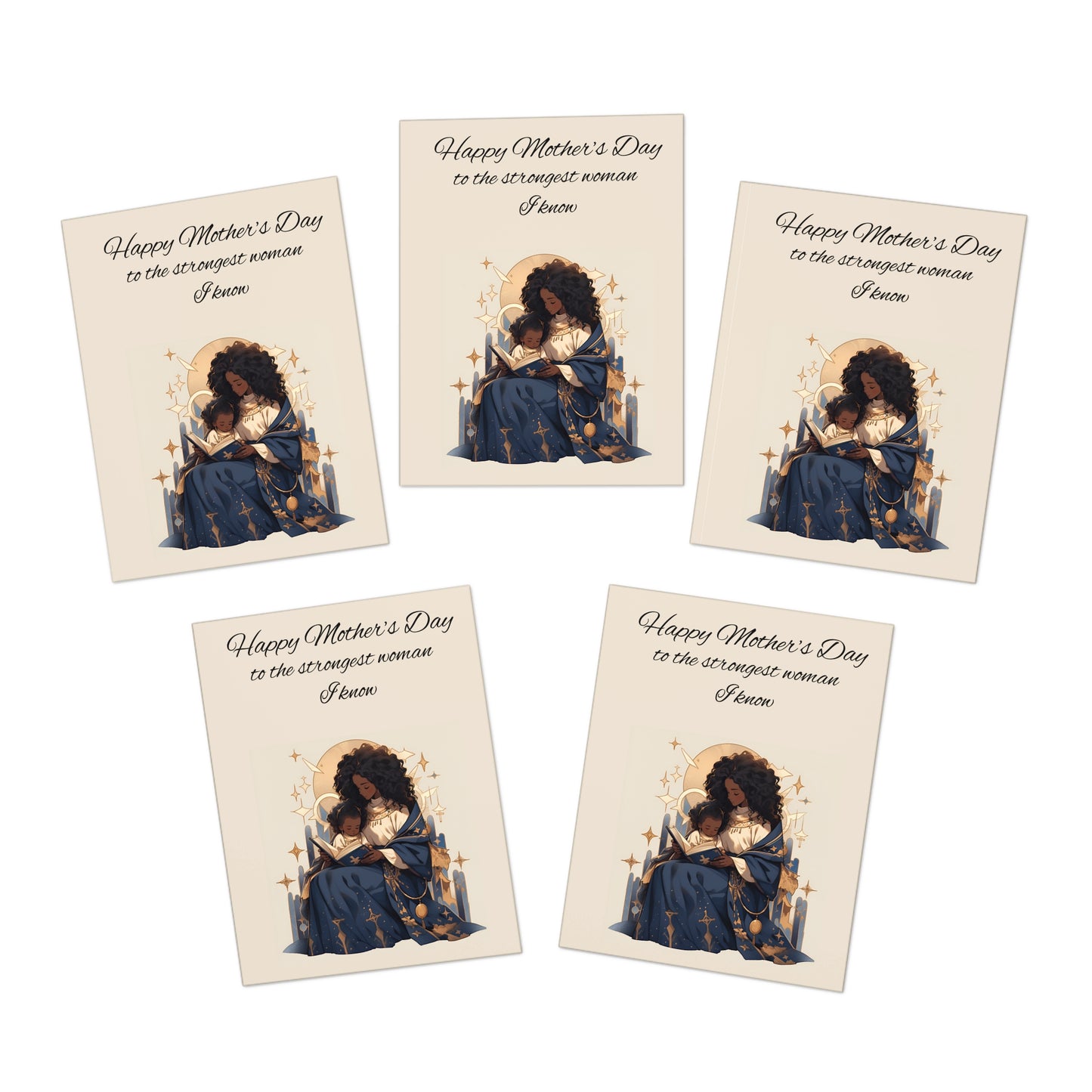 Mother's Day Single-Design Greeting Cards (5-Pack), Version 2