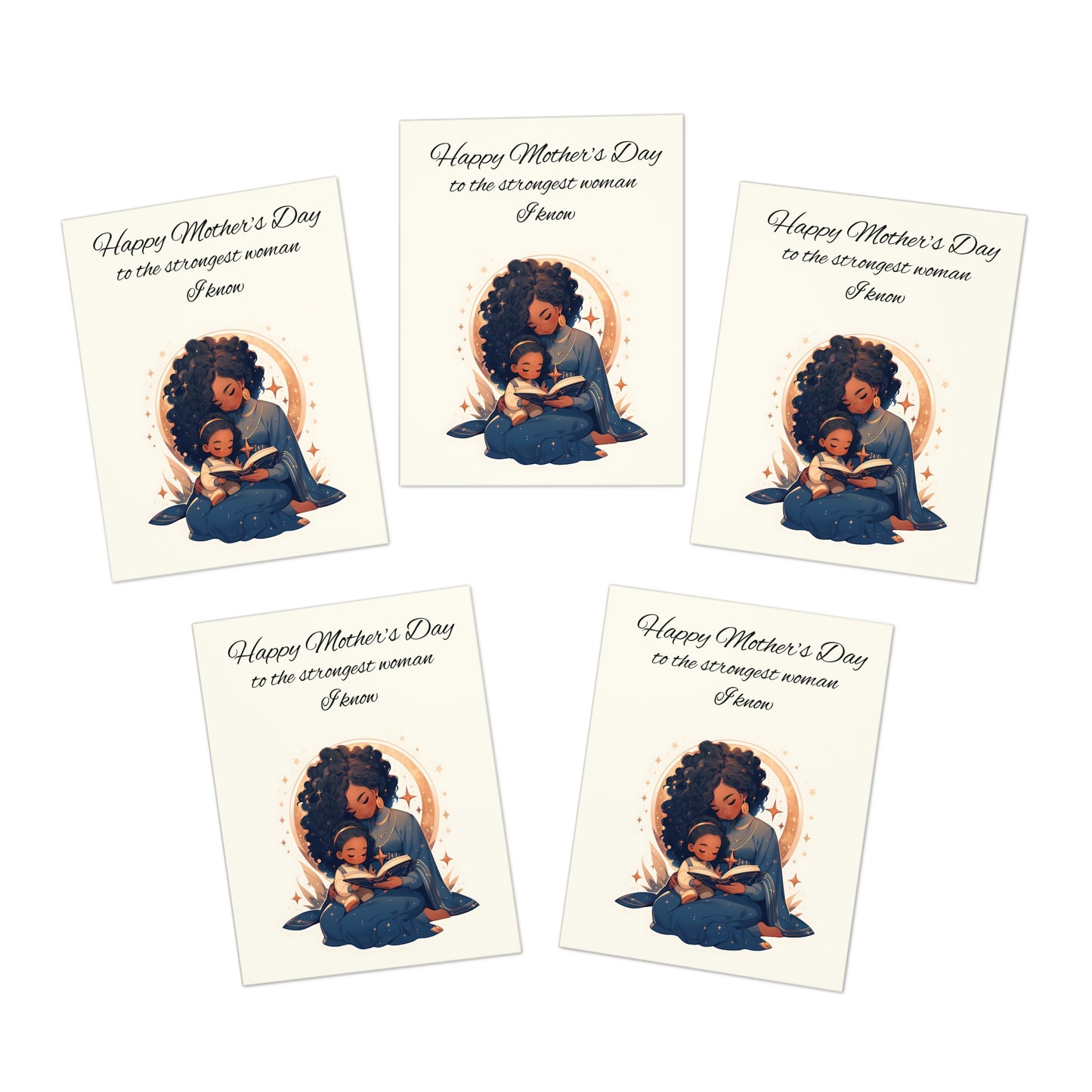 Mother's Day Single-Design Greeting Cards (5-Pack), Version 4