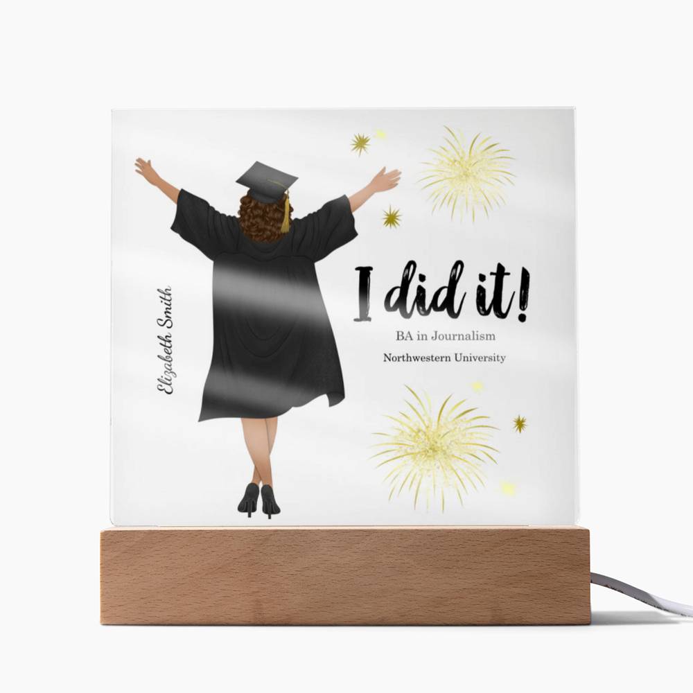 Personalized Graduation Gift, Class of 2023, Acrylic Square Plaque