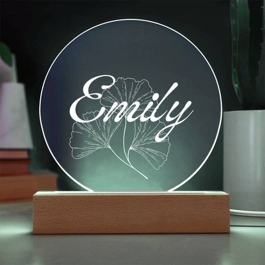 Personalized Name Circle Acrylic Nightlight