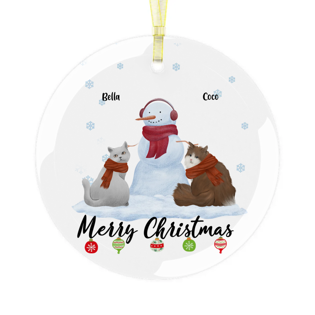 Personalized Pet Glass Ornament, 1 pcs