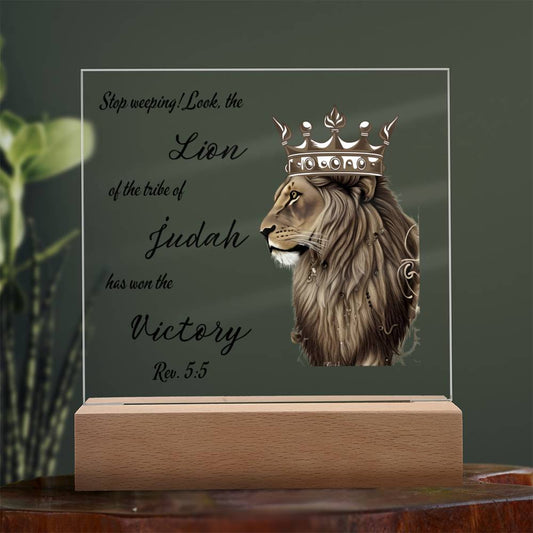 Lion of Judah Square Acrylic Plaque