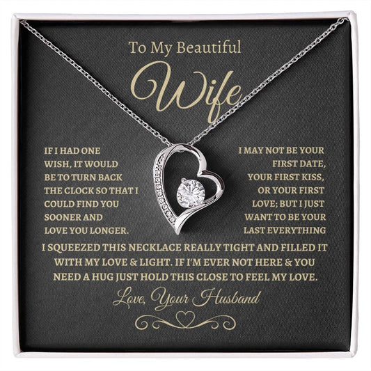 To My Beautiful Wife Forever Love Mother's Day Necklace