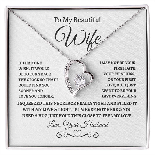 To My Beautiful Wife Forever Love Necklace