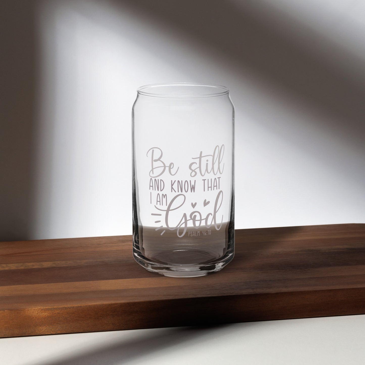 Be Still Can-shaped glass