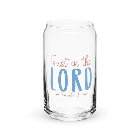 Trust In the Lord Can-shaped glass