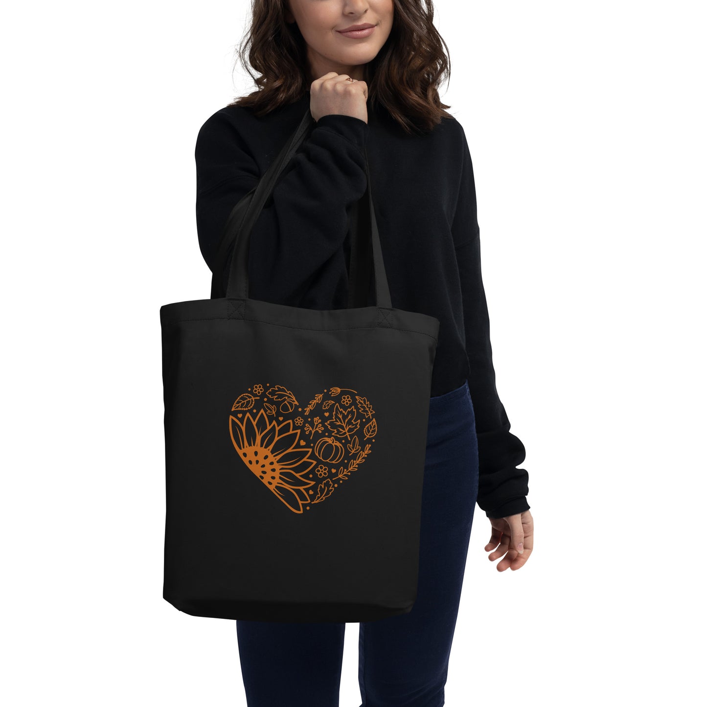 Love Fall Hearts Eco Tote Bag