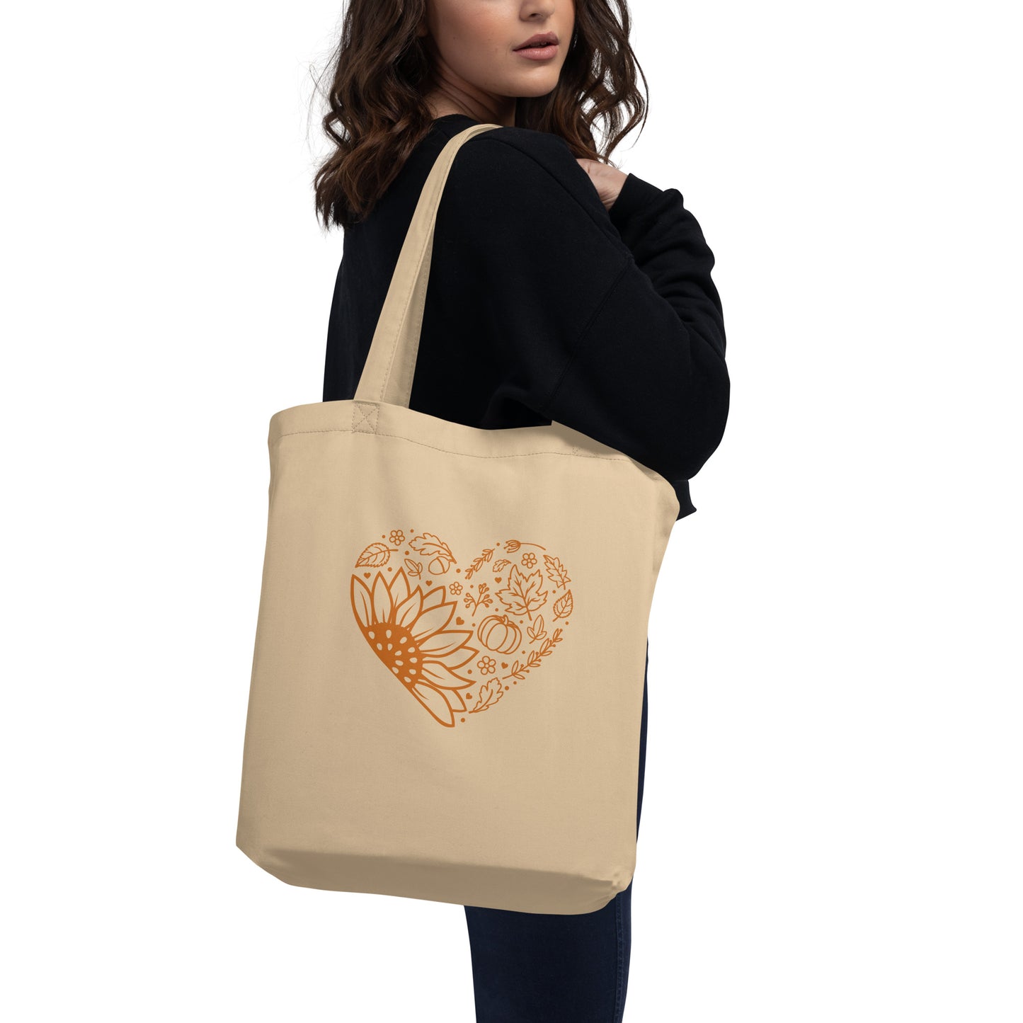 Love Fall Hearts Eco Tote Bag