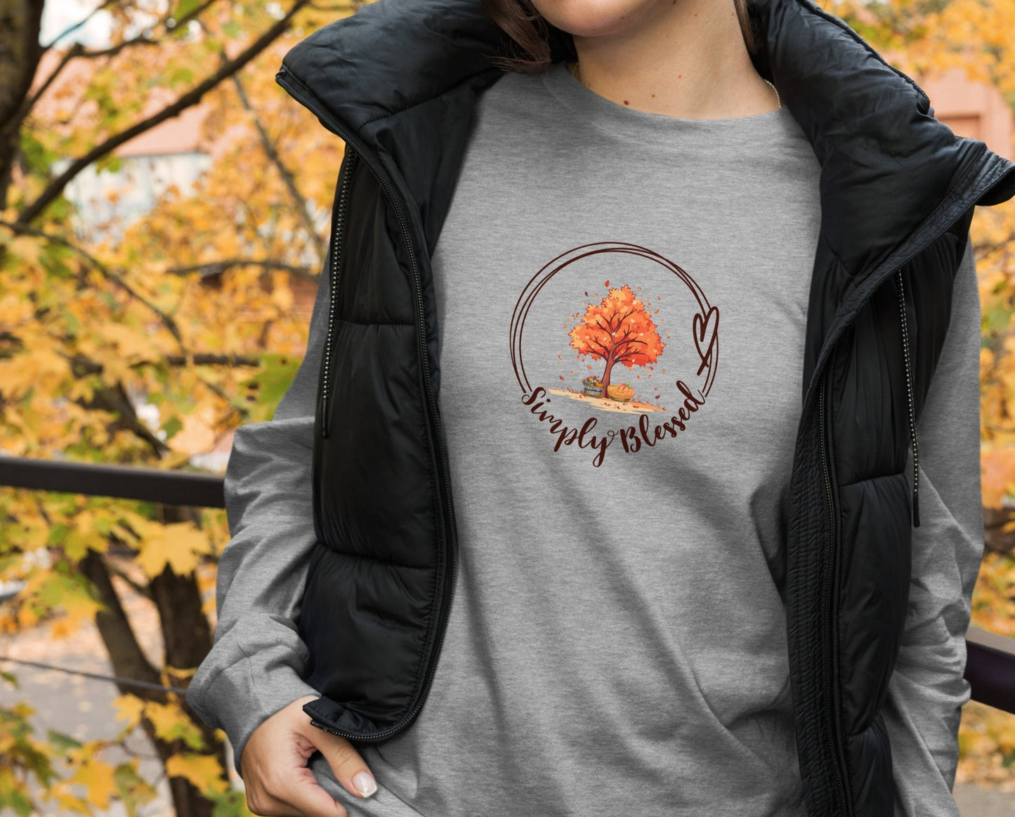 Fall Simply Blessed Unisex Long Sleeve Tee