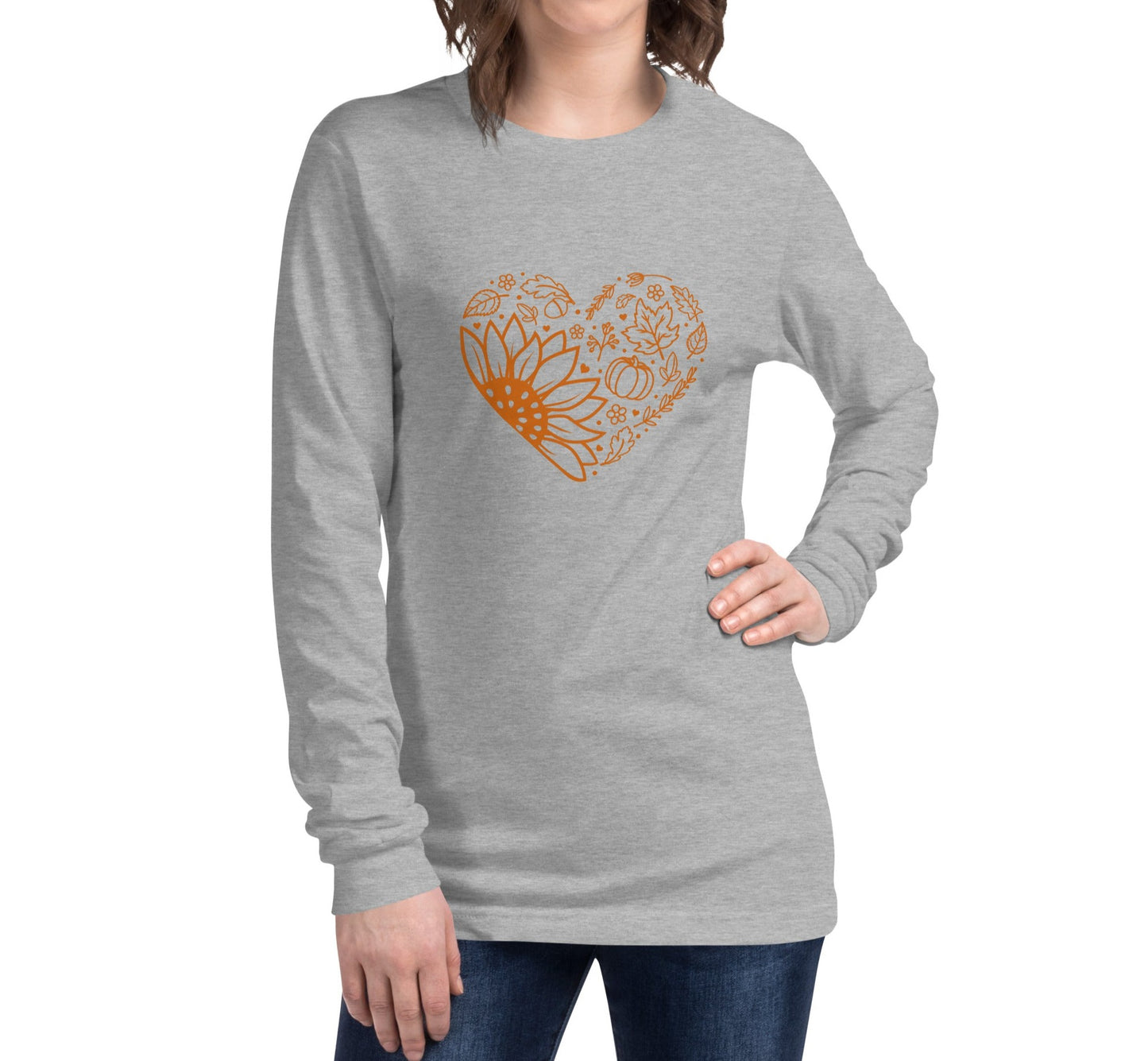 Fall Heart Unisex Long Sleeve Tee