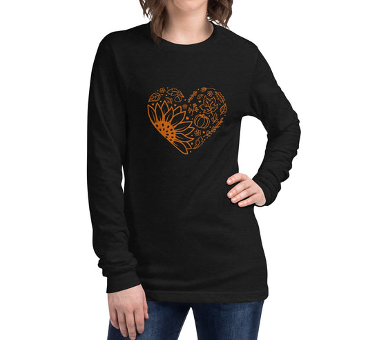 Fall Heart Unisex Long Sleeve Tee