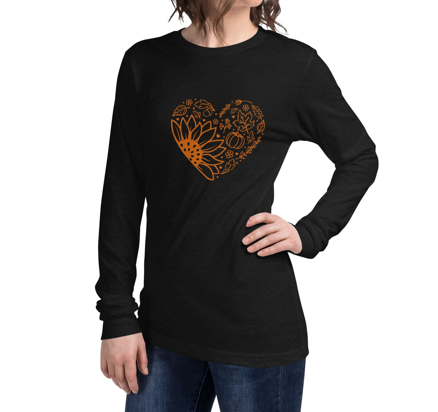 Fall Heart Unisex Long Sleeve Tee