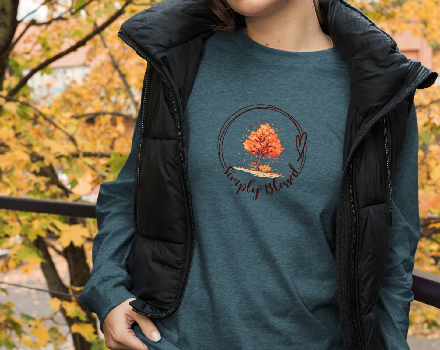 Fall Simply Blessed Unisex Long Sleeve Tee