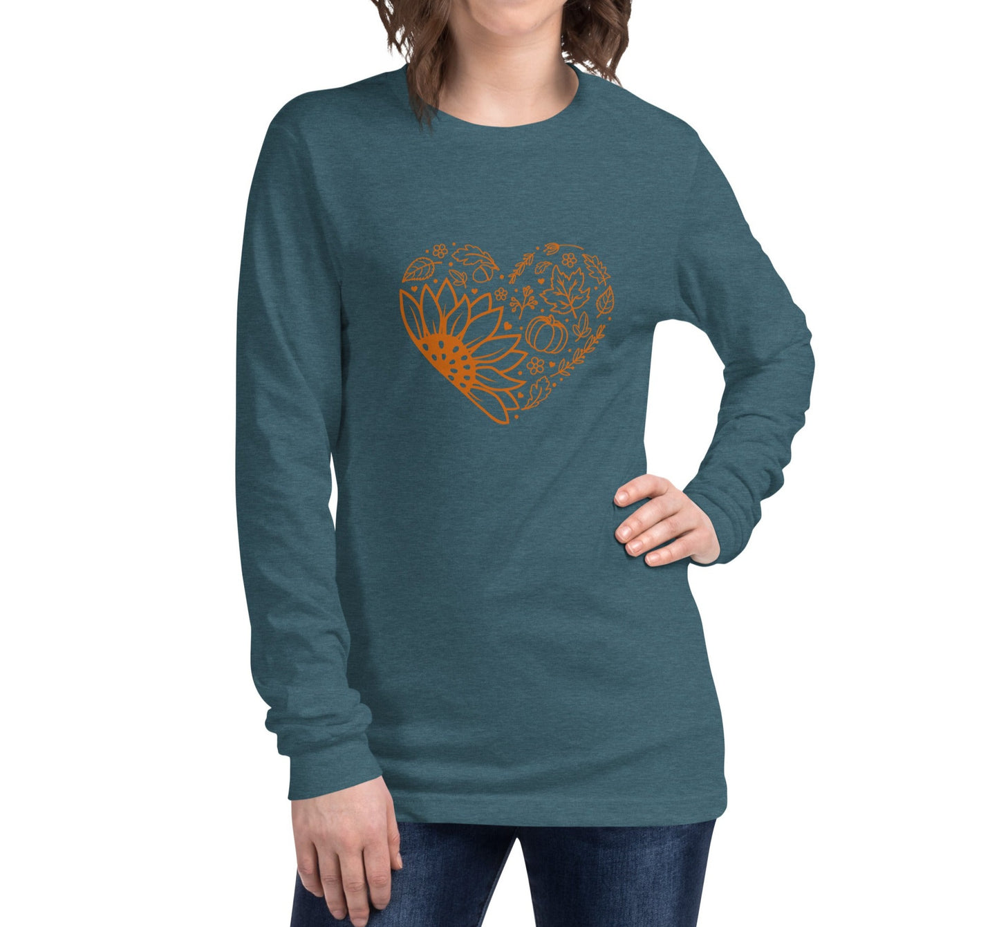 Fall Heart Unisex Long Sleeve Tee