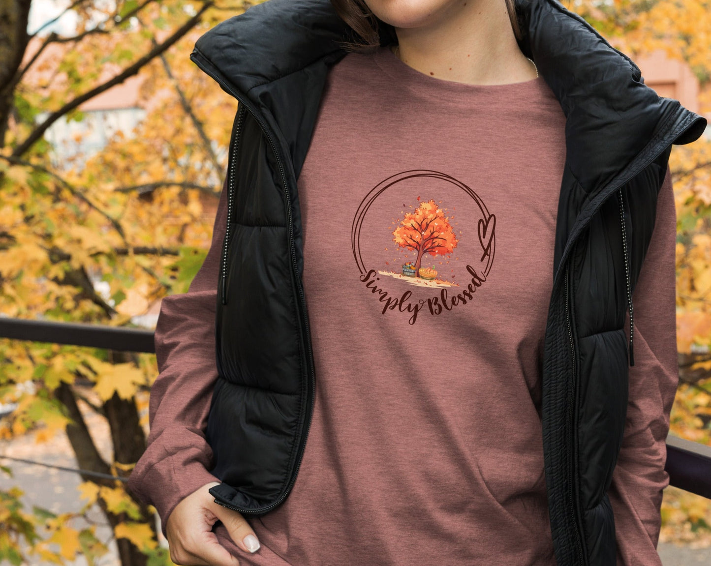 Fall Simply Blessed Unisex Long Sleeve Tee