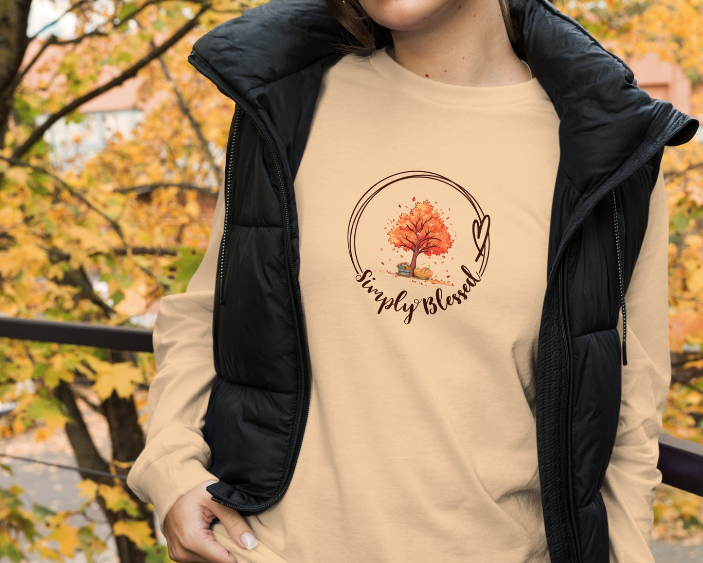 Fall Simply Blessed Unisex Long Sleeve Tee