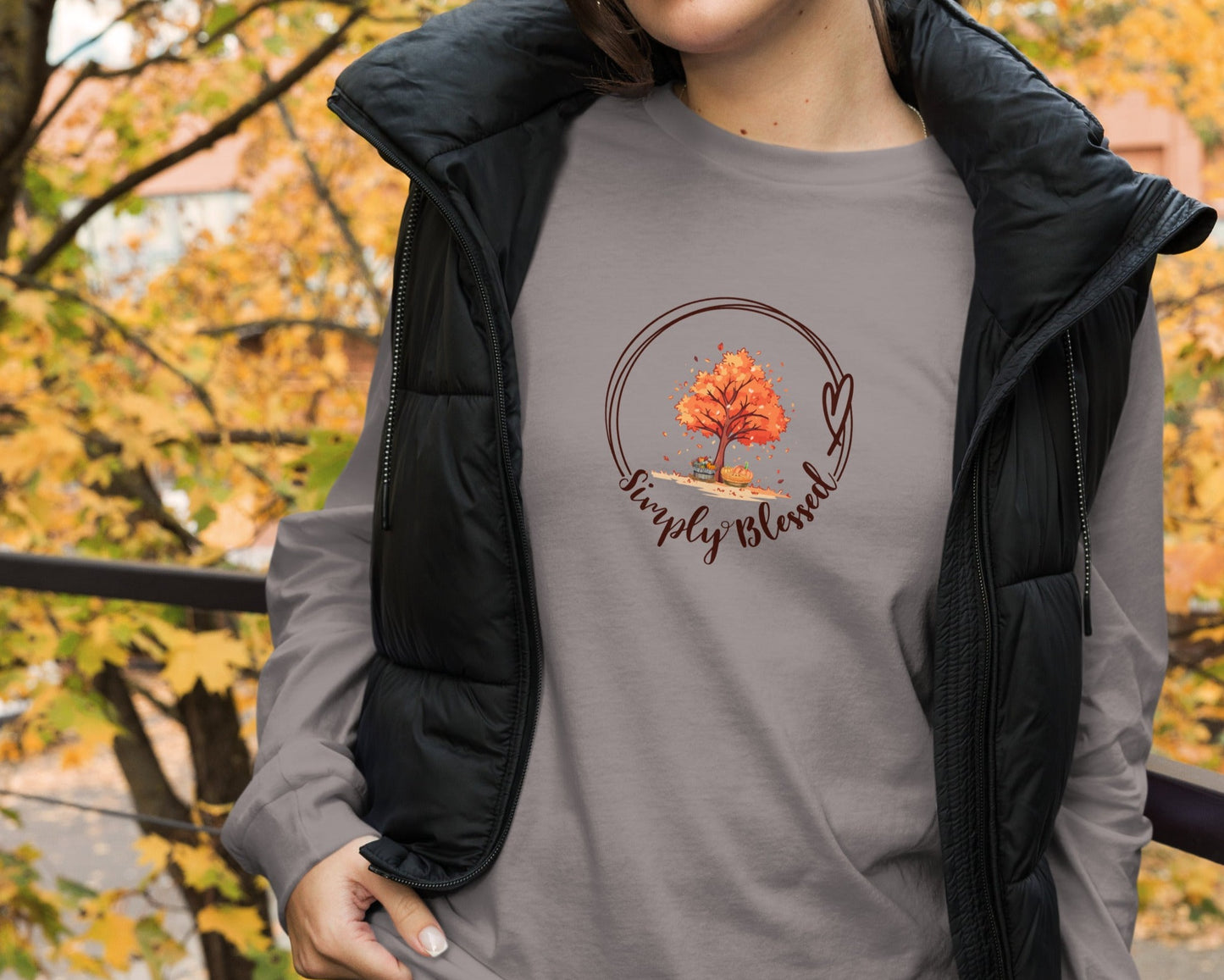 Fall Simply Blessed Unisex Long Sleeve Tee