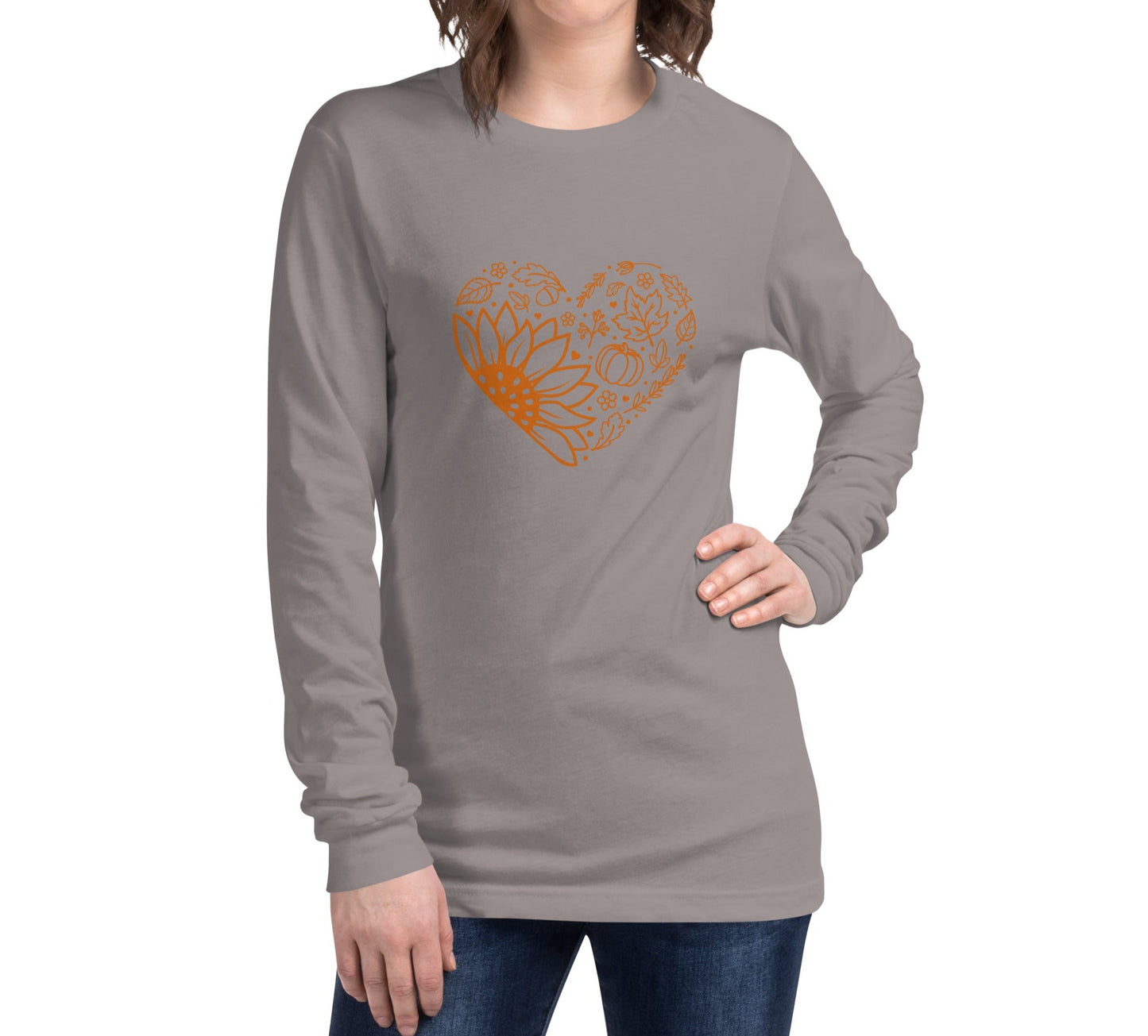 Fall Heart Unisex Long Sleeve Tee