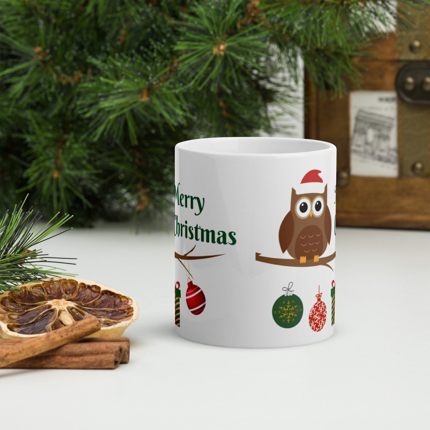 Owl Christmas mug