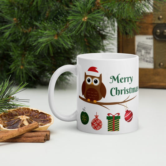 Owl Christmas mug