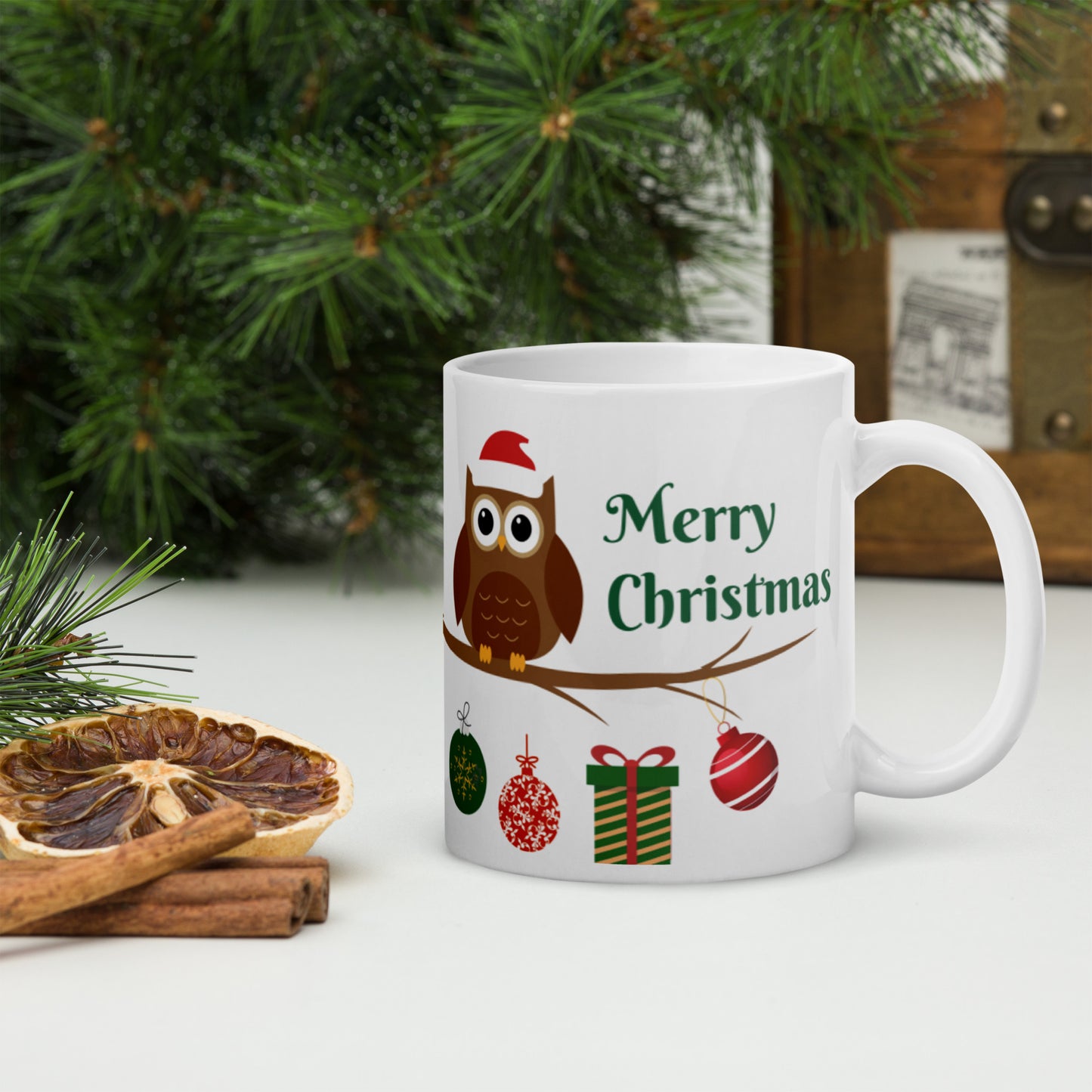 Owl Christmas mug